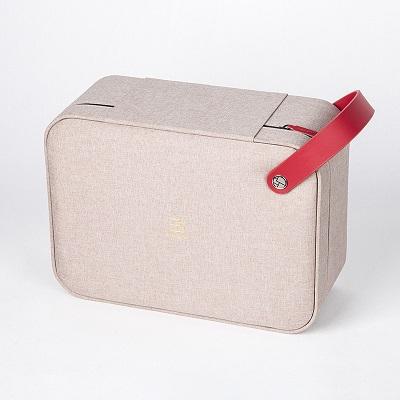 Red Handle Tea Box for Travel