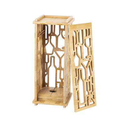 Portable bamboo hollow wine rack