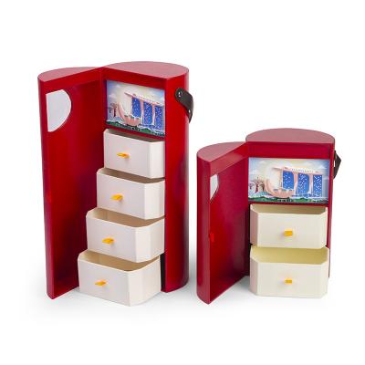 Lighting Cylindrical Mooncake Box Set with Drawers