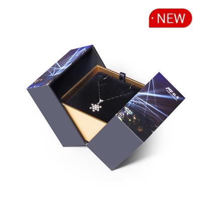 Two-door Opening Lifting Paper Jewelry Box