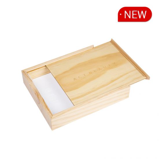 Minimalist FSC-Certified Pine Wooden Beauty Box