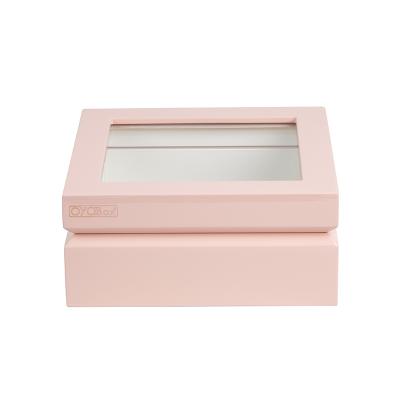 Pink Wooden Glasses Display Case
