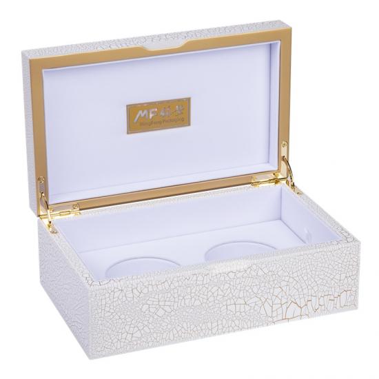 Golden Crakle Lacquer Finish Wooden Box