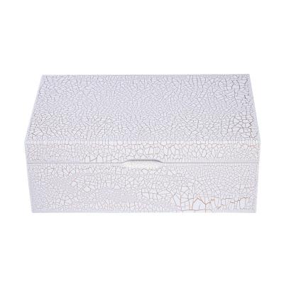 Golden Crakle Lacquer Finish Wooden Box