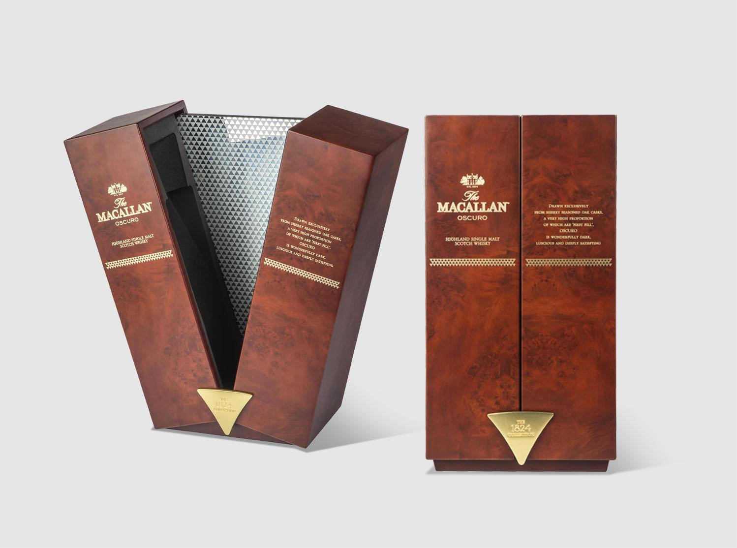 The Macallan  Oscuro Wooden Customised Packaging Box